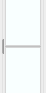 Door horizontal-divided glass