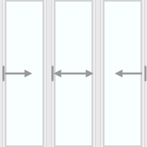 Triple sliding doors