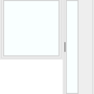 Door with large left window