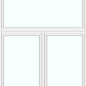 Double window with top leaf